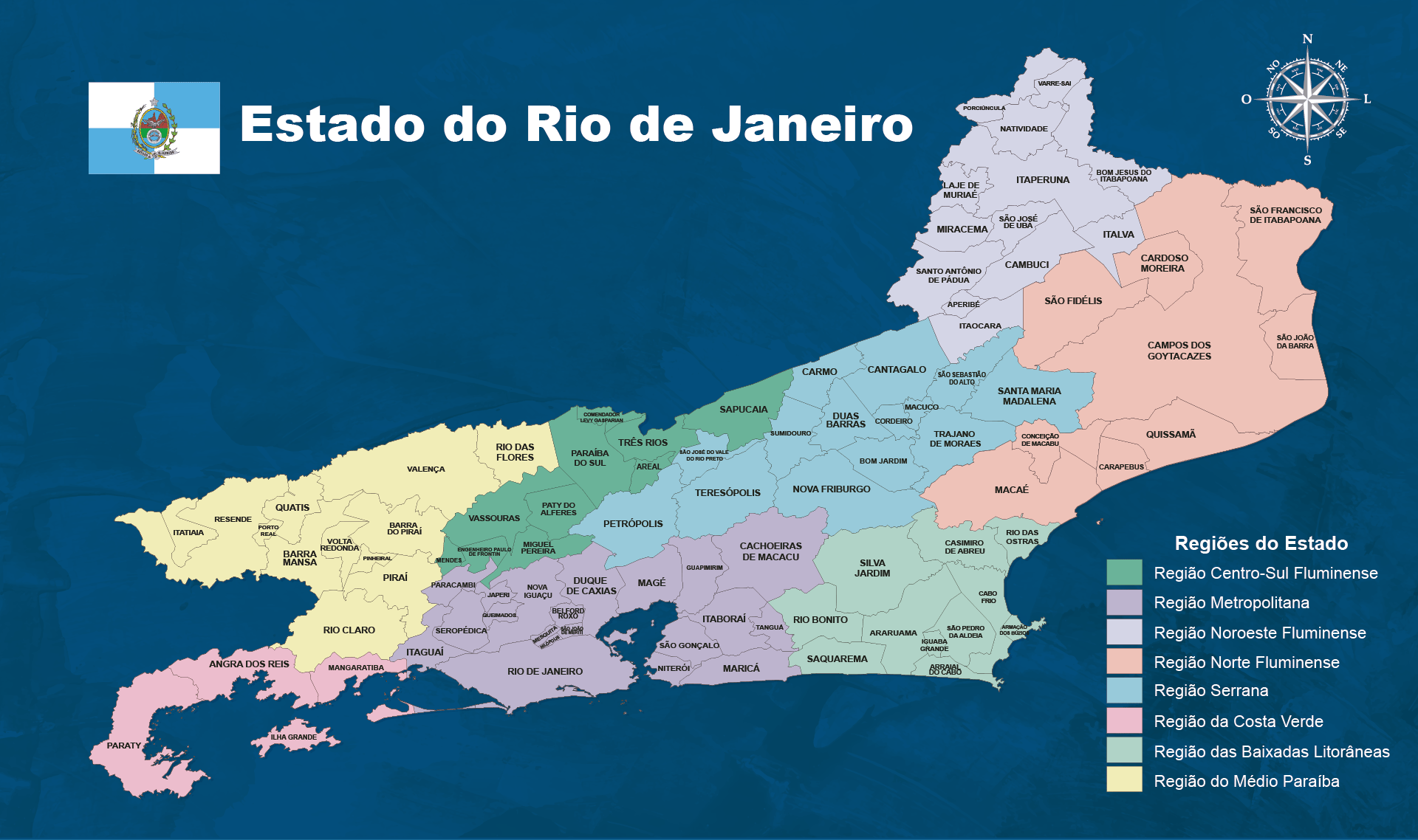 Mapa Regiões Rio de Janeiro